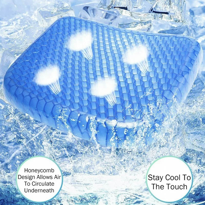 Gel Honeycomb Seat Cushion with Anti-Slip Cover