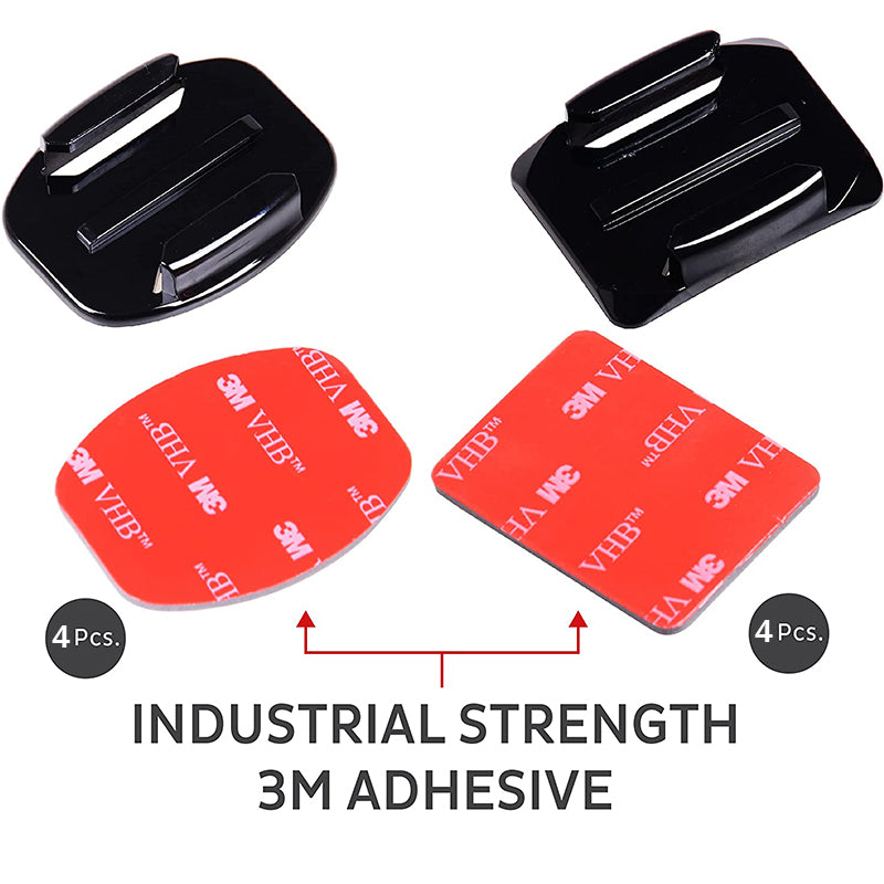 8pcs Flat Curved Adhesive Mounts for GoPro