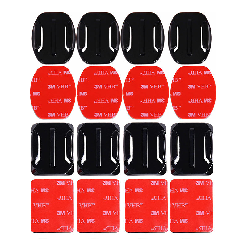 8pcs Flat Curved Adhesive Mounts for GoPro