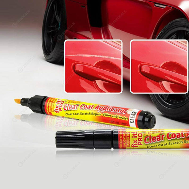 2 Pcs Clear Coat Car Scratch Repair Pens UV-Activated