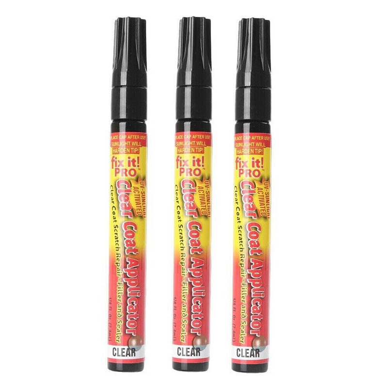2 Pcs Clear Coat Car Scratch Repair Pens UV-Activated