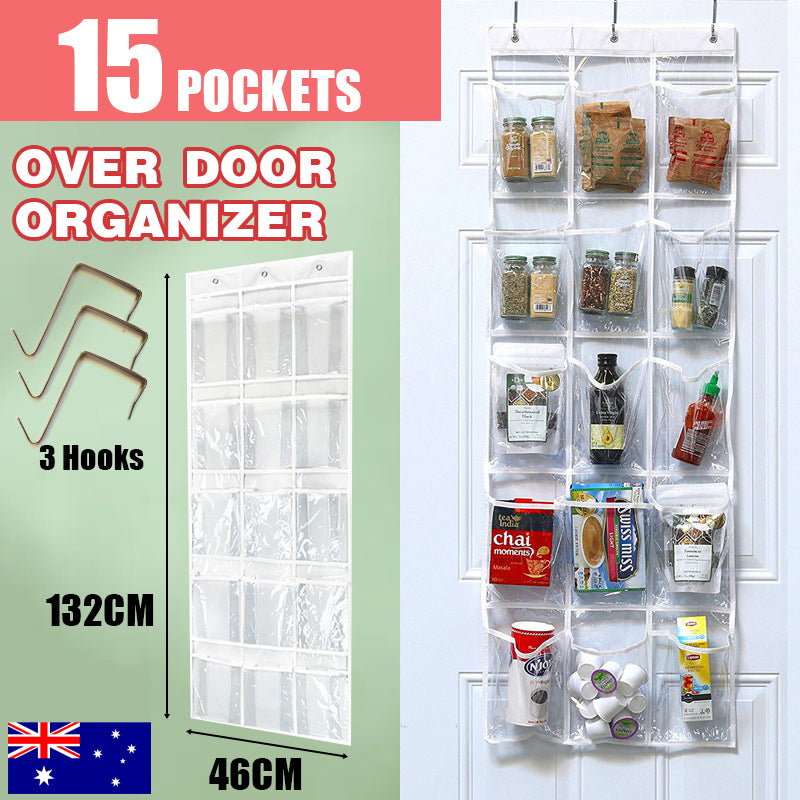 15 Pocket Over Door Hanging Organizer Storage