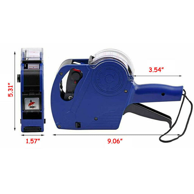 Price Tag Gun Labeller Kit with 6 Rolls Labels and Inks