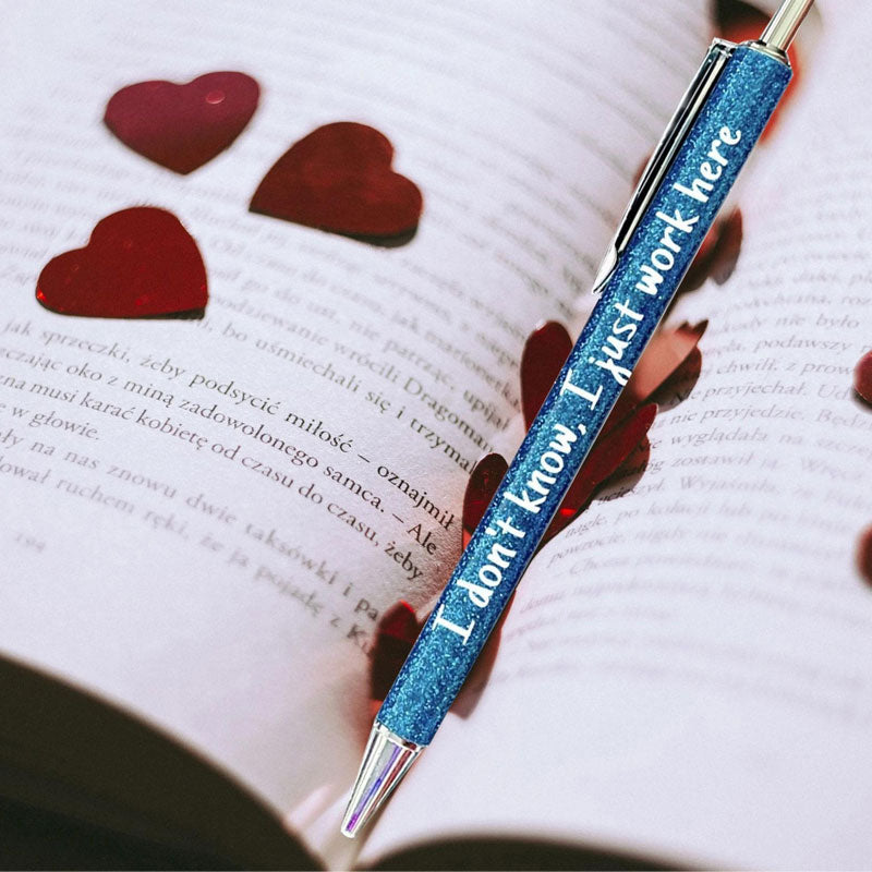 10 Pcs Funny Swear Word Pen Set Weekday Vibes Glitter Pen Office Gift