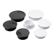 12 Pcs Desk Cable Grommet Covers Plastic 50mm Round Ports