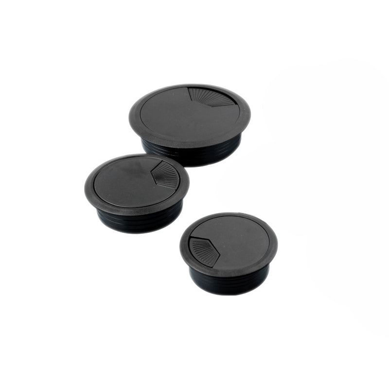 12 Pcs Desk Cable Grommet Covers Plastic 50mm Round Ports