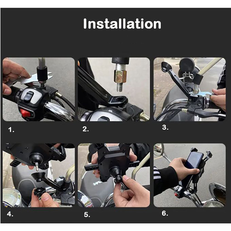 Bike Phone Mount Adjustable Holder for Motorcycle