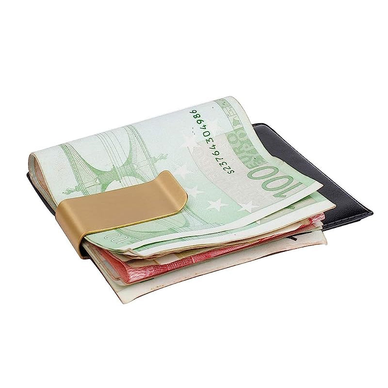 2 Pcs Money Clip Cash Note Business Card Holder Stainless Steel Mens Wallet