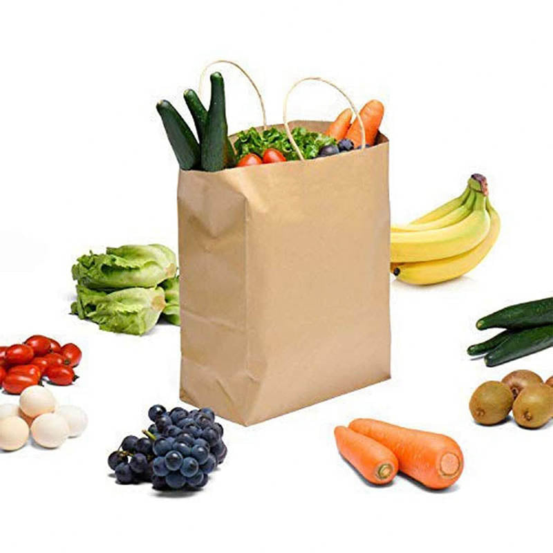 50pcs Kraft Paper Gift Bags with Rope Handles