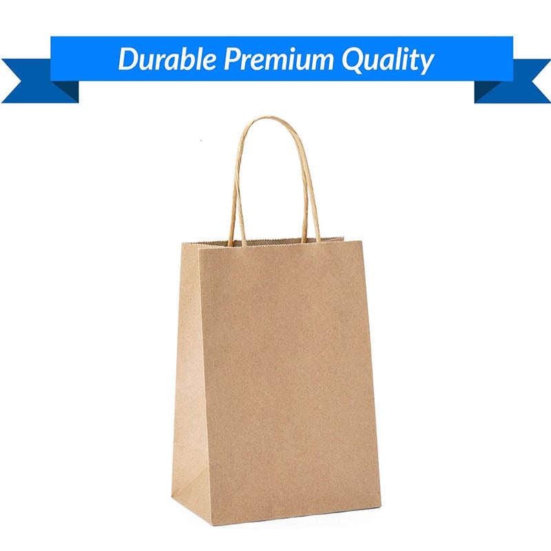 50pcs Kraft Paper Gift Bags with Rope Handles