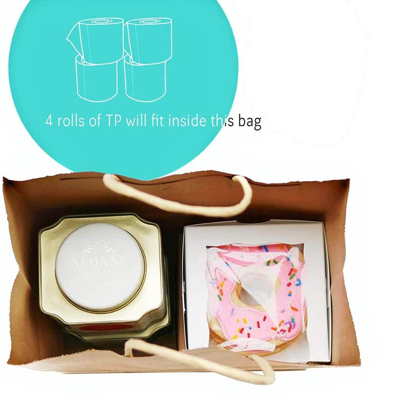 50pcs Kraft Paper Gift Bags with Rope Handles