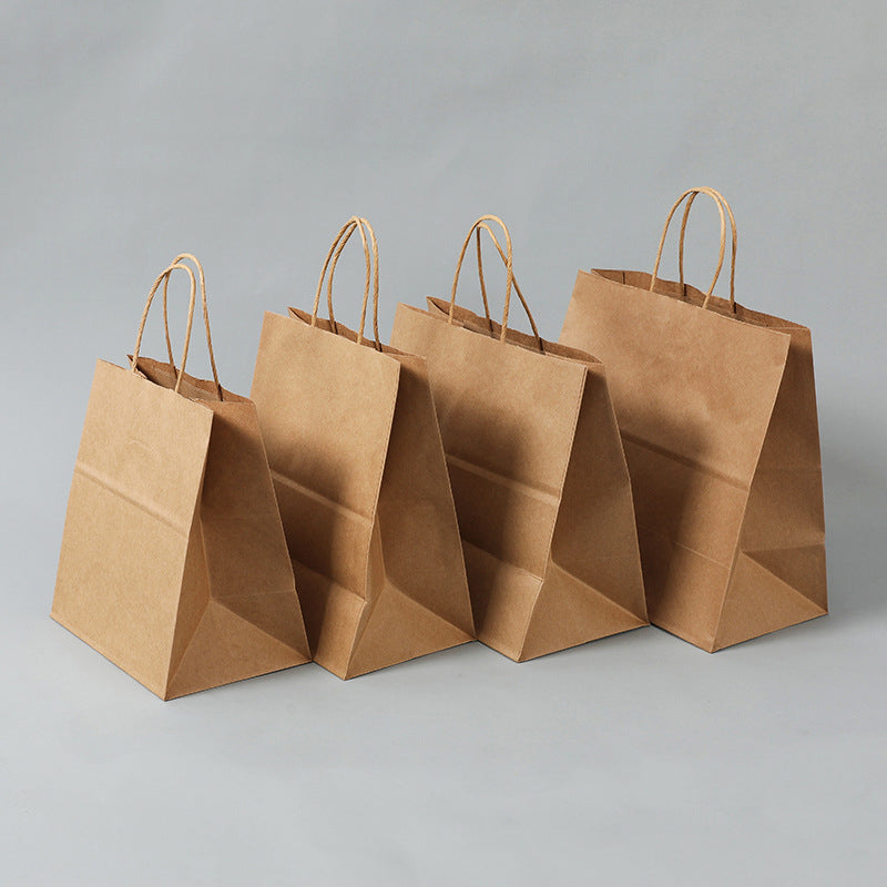 50pcs Kraft Paper Gift Bags with Rope Handles