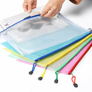 16 Pcs A4 Mesh File Bags with Zipper Waterproof