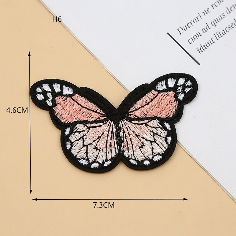 20 Pcs Butterfly Embroidered Patches Applique Mixed Colours