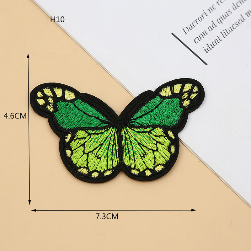 20 Pcs Butterfly Embroidered Patches Applique Mixed Colours
