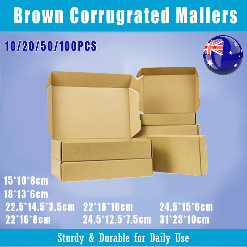 Brown Mailing Boxes Cardboard Cartons for Packing and Storage