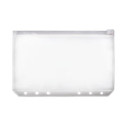 12 Pcs Clear PVC 6-Hole Zipper Binder Pockets A5 A6 A7