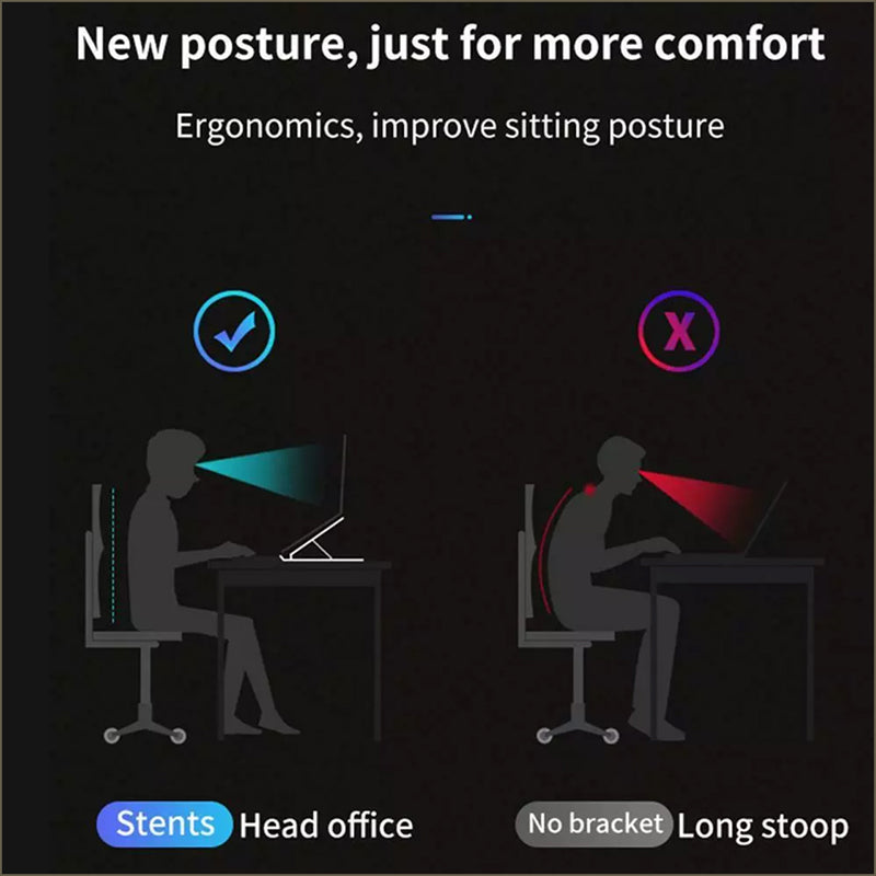 Laptop Stand Foldable Adjustable ABS Notebook Holder