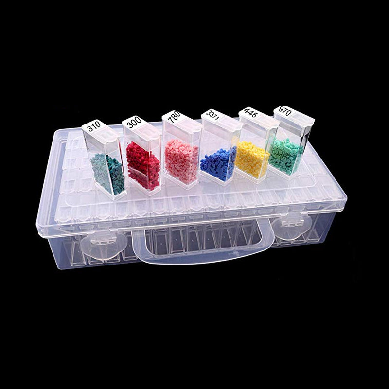 64 Grid Diamond Painting Storage Box Clear Organizer
