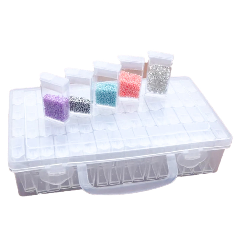 64 Grid Diamond Painting Storage Box Clear Organizer