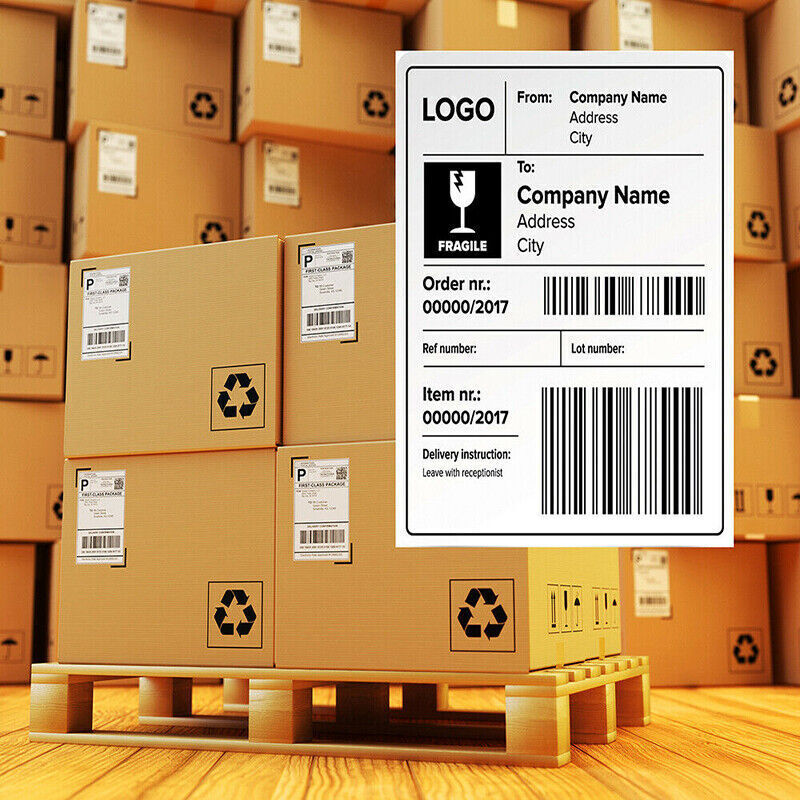 350PCS Direct Thermal Shipping Labels 100x150mm Roll