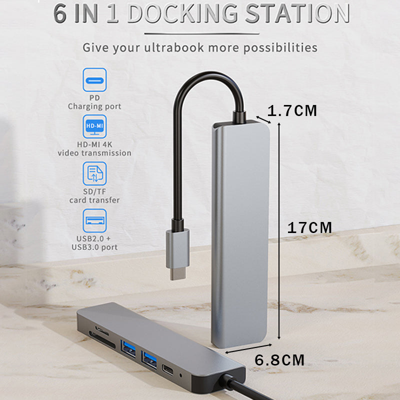 USB-C Hub 8/6/4-in-1 Adapter with HDMI and Multi Ports