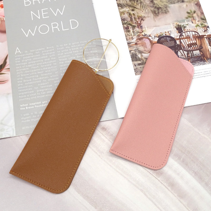 PU Leather Eyeglass Sunglasses Case Soft Pouch