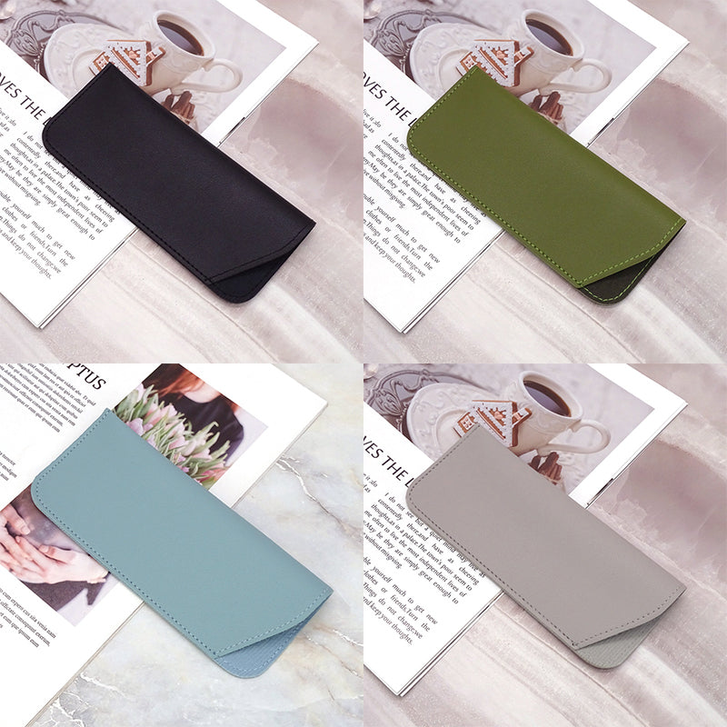 PU Leather Eyeglass Sunglasses Case Soft Pouch