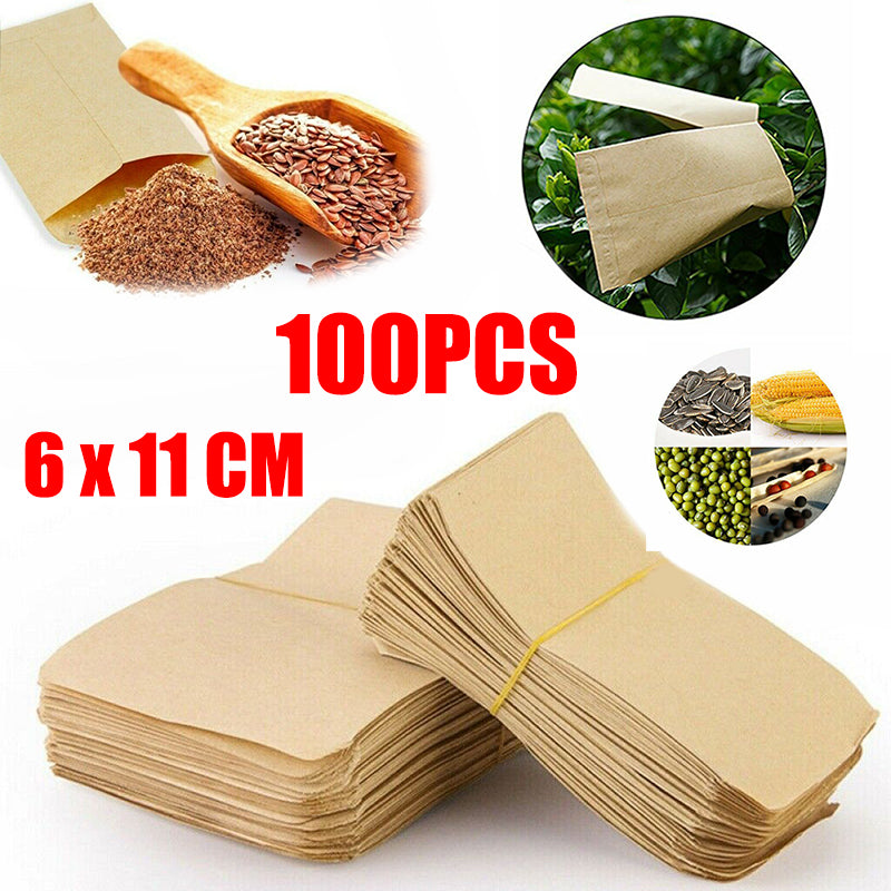 100 Pcs Kraft Paper Seed Packets Mini Storage Envelopes