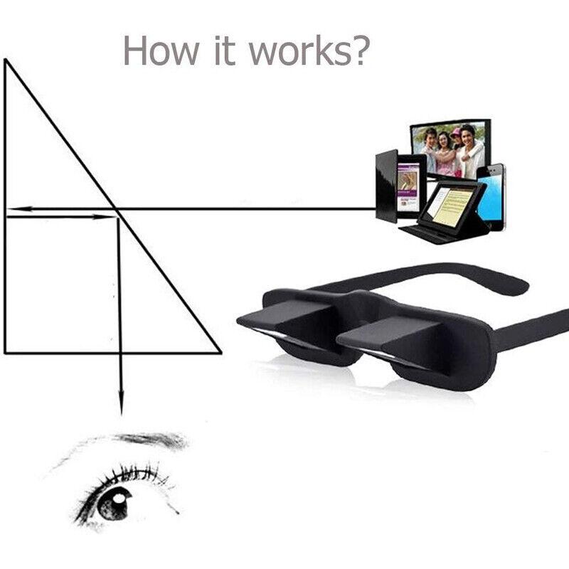 Lazy Horizontal Prism Glasses for Bed Reading