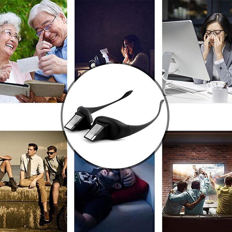 Lazy Horizontal Prism Glasses for Bed Reading