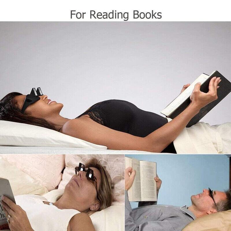 Lazy Horizontal Prism Glasses for Bed Reading