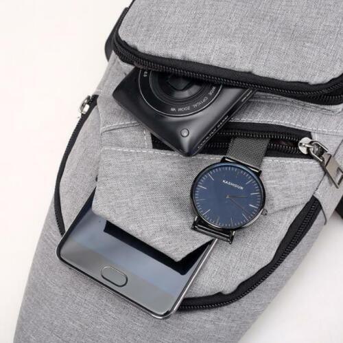Men's Chest Bag Sling Backpack with USB Charging