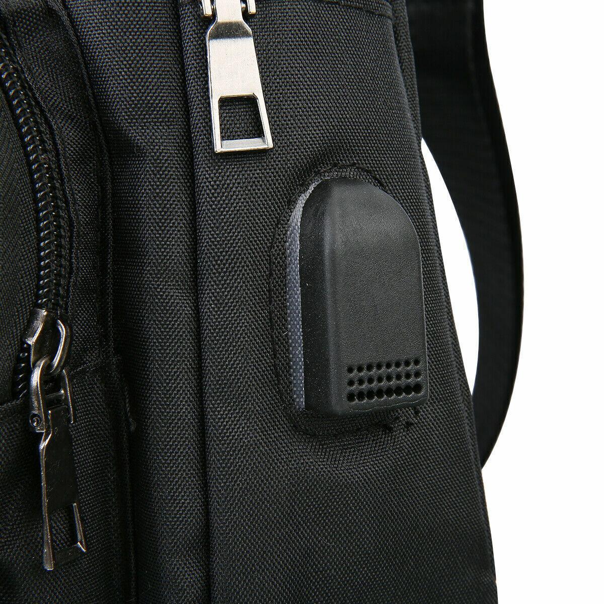 Men's Chest Bag Sling Backpack with USB Charging