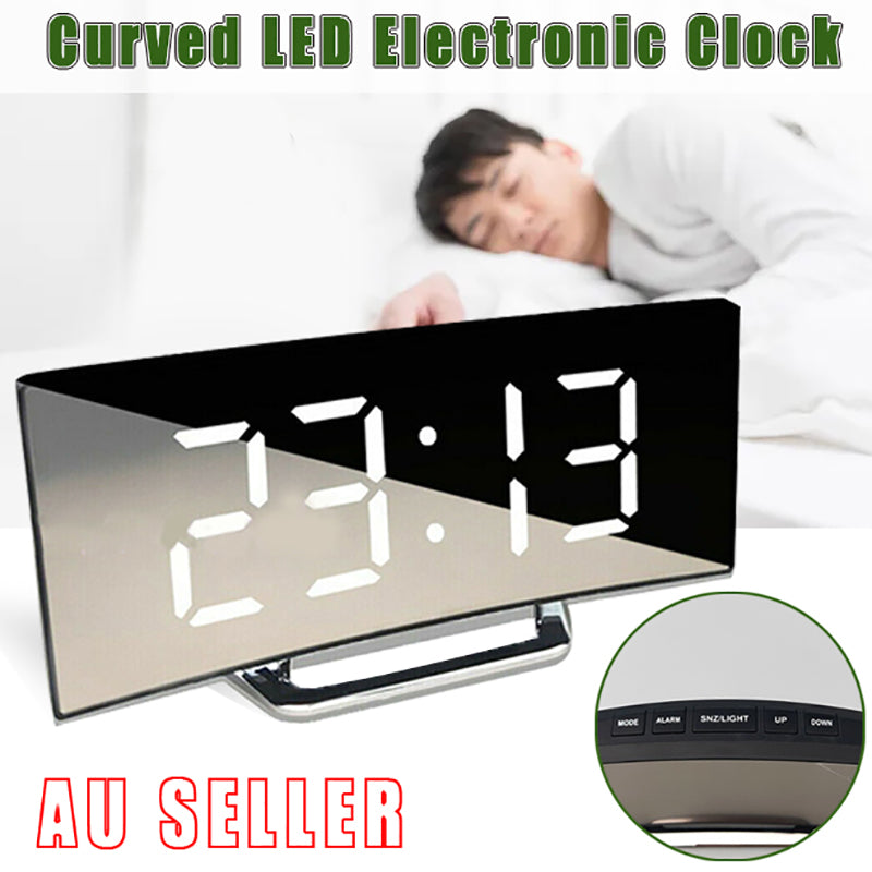 LED Digital Alarm Clock Snooze Temperature Display