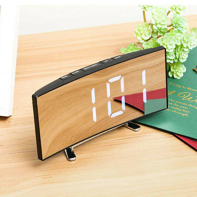 LED Digital Alarm Clock Snooze Temperature Display