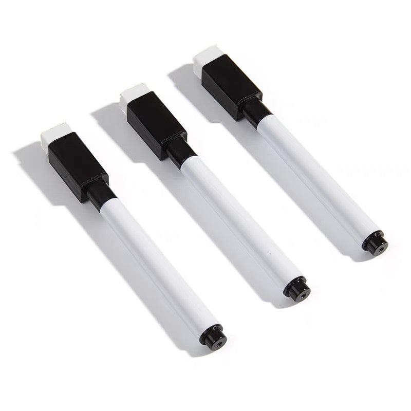 10 Pcs Black Whiteboard Marker Pens With Magnetic Lid