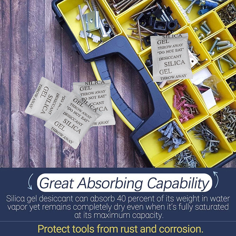 2000 Pcs Silica Gel Packets 1g Moisture Absorber Desiccant