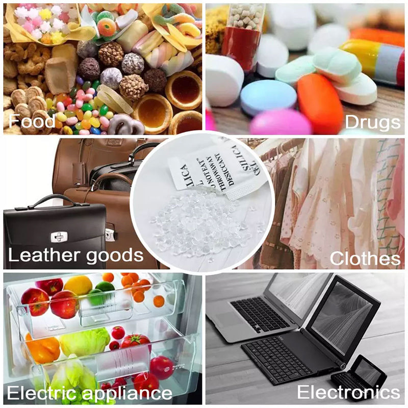 2000 Pcs Silica Gel Packets 1g Moisture Absorber Desiccant