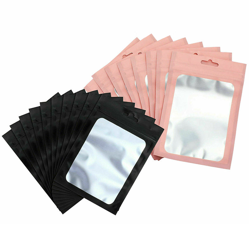200pcs Resealable Aluminium Foil Zip Lock Bags
