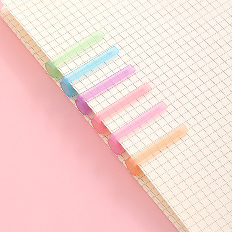 6 Pcs Dual Tip Pens Colored Markers with 6 Curve Shapes