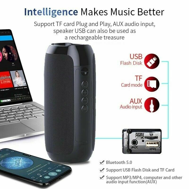 Portable Bluetooth 5.0 Speaker with FM Radio