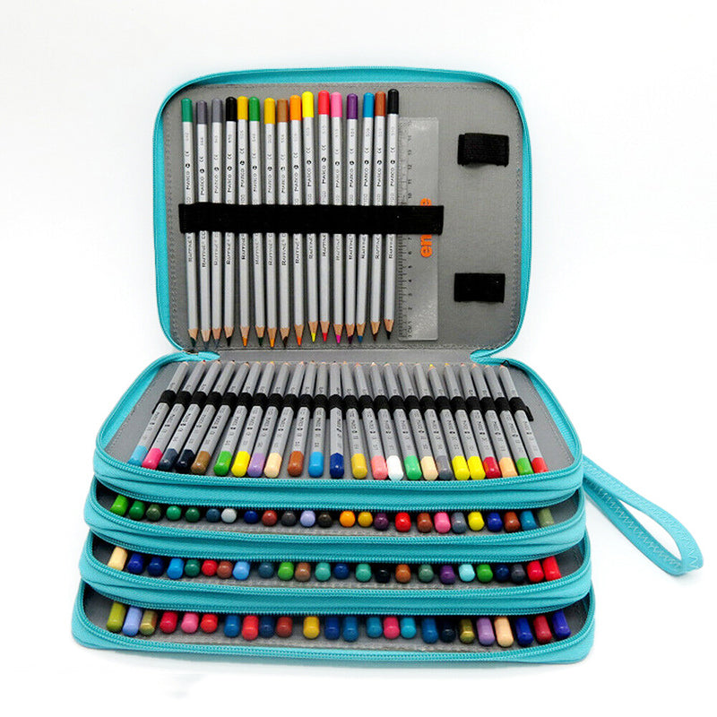 168 Slots Large Capacity Pencil Case Foldable Storage Bag