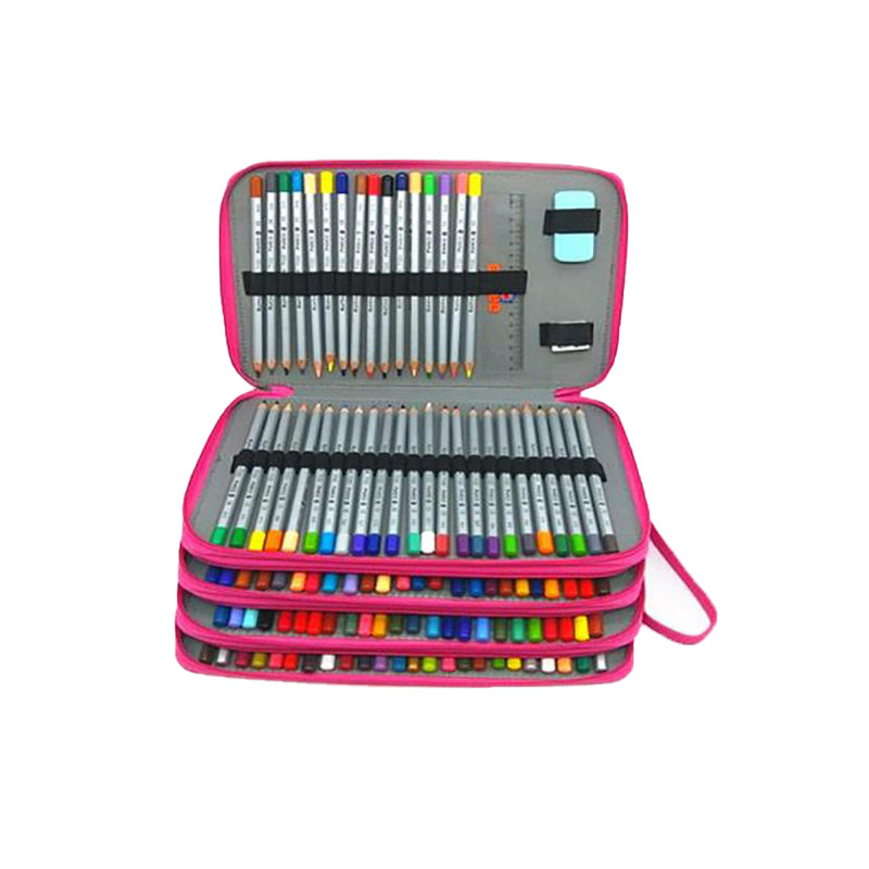 168 Slots Large Capacity Pencil Case Foldable Storage Bag