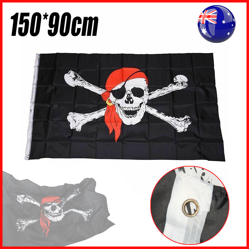 Pirate Flag Jolly Roger Skull Crossbone 90x150cm