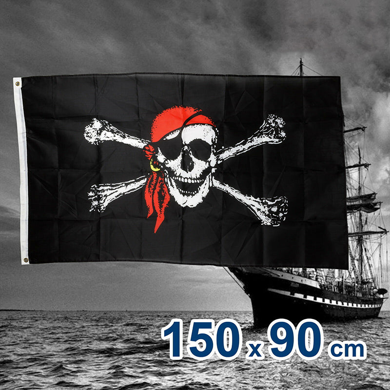 Pirate Flag Jolly Roger Skull Crossbone 90x150cm