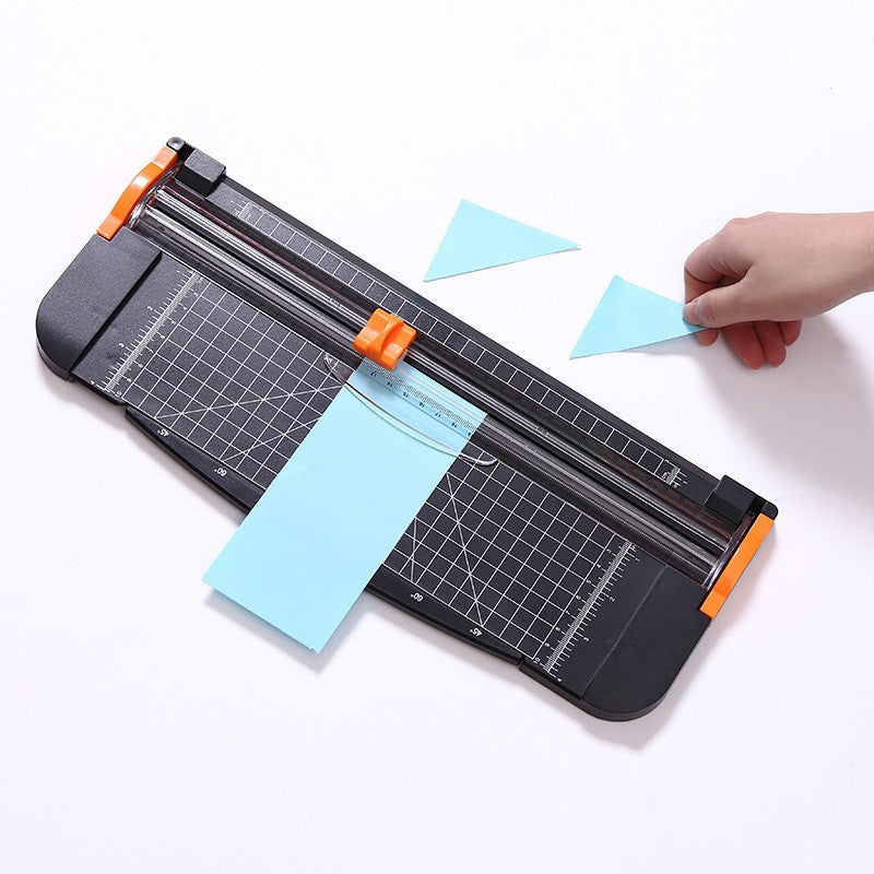 A4 Rotary Paper Trimmer with Ruler and Safety Guard Black