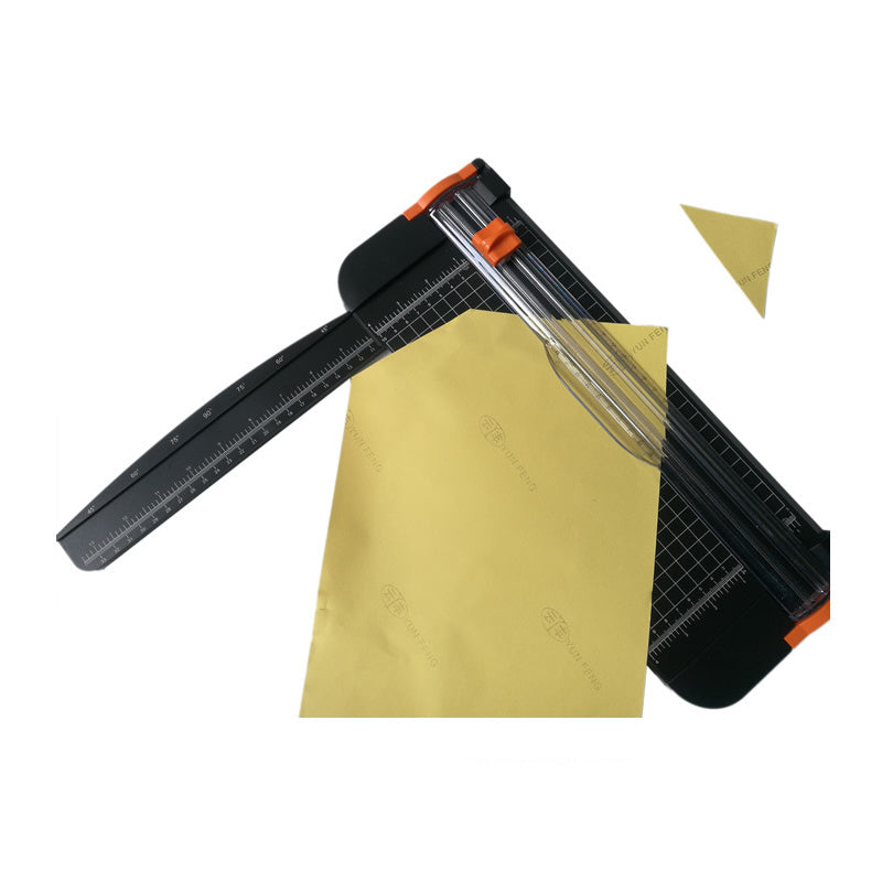 A4 Rotary Paper Trimmer with Ruler and Safety Guard Black