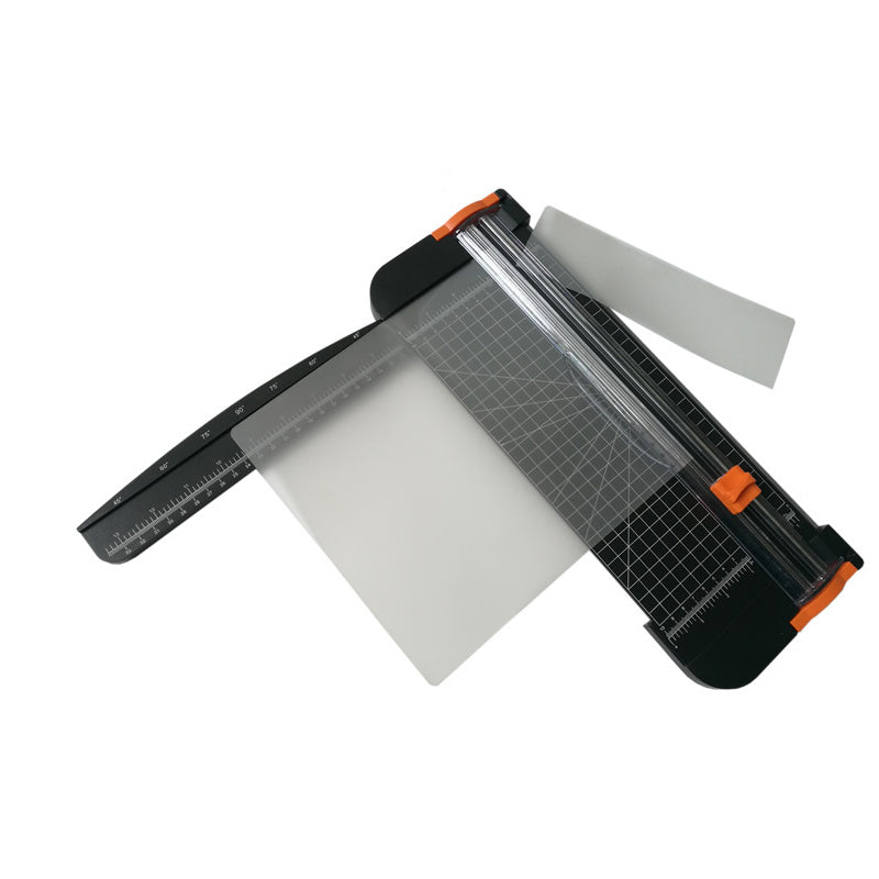 A4 Rotary Paper Trimmer with Ruler and Safety Guard Black