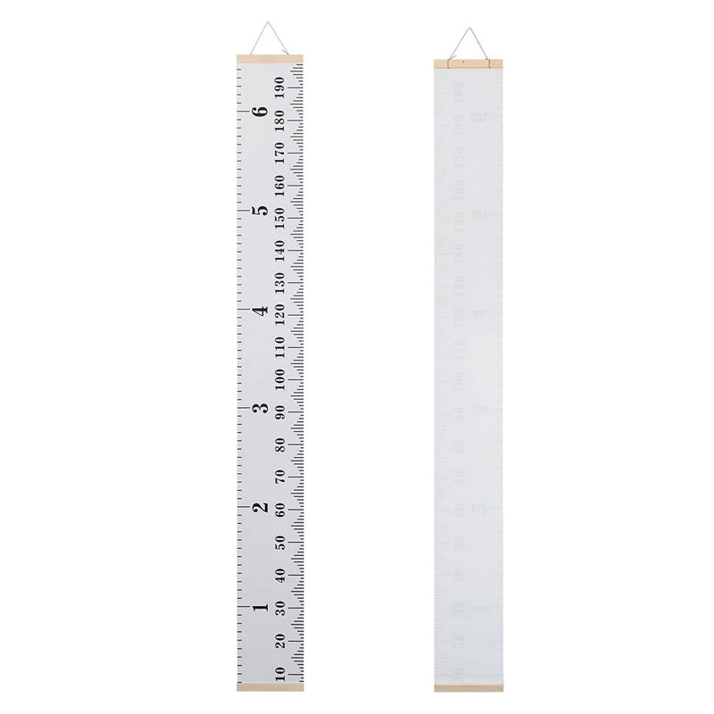 Kids Height Growth Ruler Chart Canvas Wooden Hanging